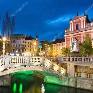 Central Station Between Dragon&triple Bridges Ljubljana